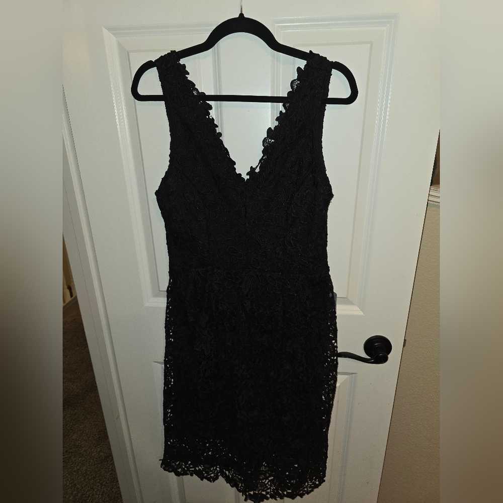 ASTR Black All Lace Dress Size L - Picture 2 of 11